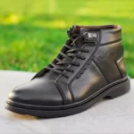 نیم بوت مردانه کلاسیک چرم مشکی