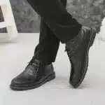 کفش مردانه رسمی و مجلسی مشکی بندی