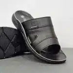 صندل چرم مردانه مشکی